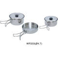 Portable Stainless Steel cookware for camping or picnic